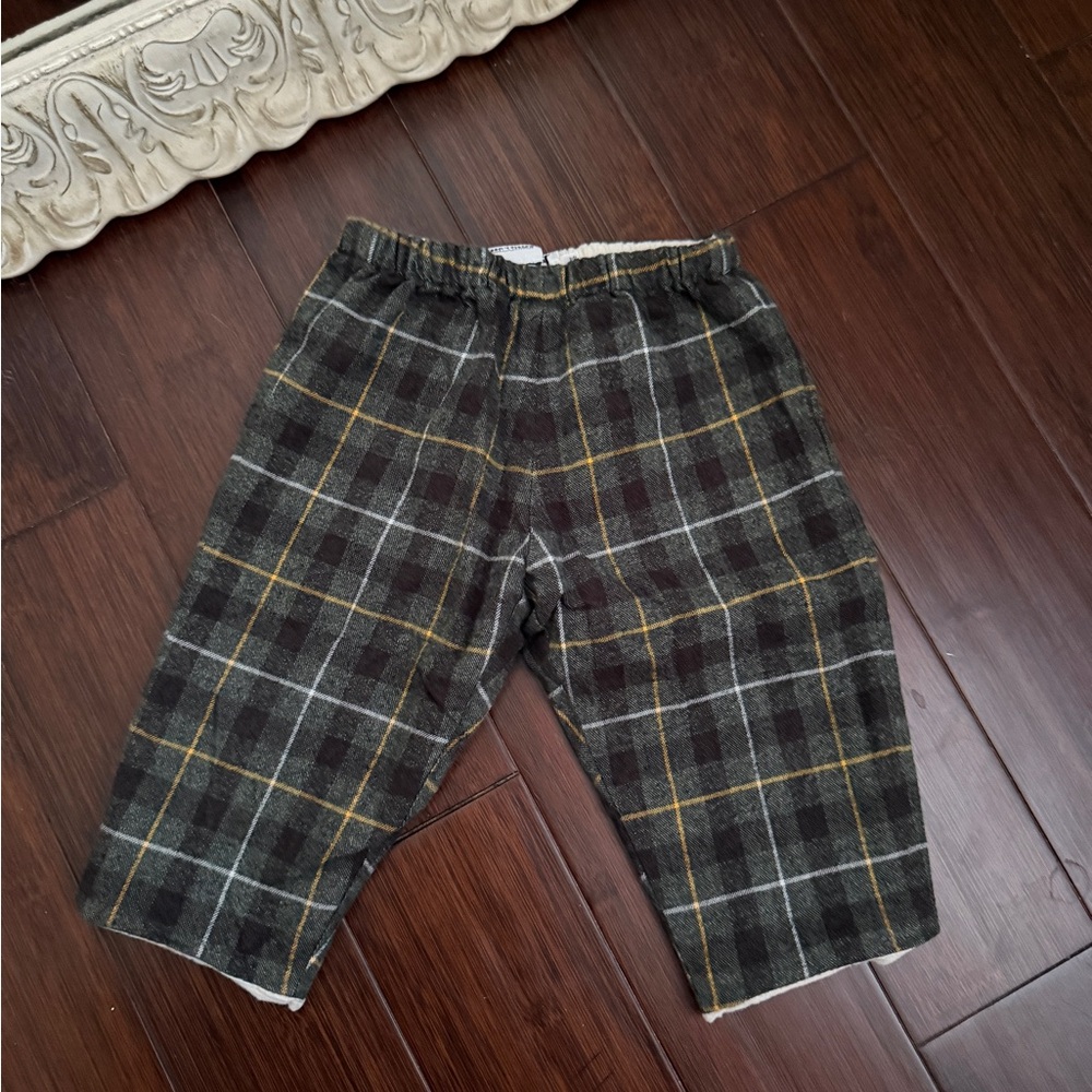 Boys Bonpoint Dandy Green Plaid Pants
